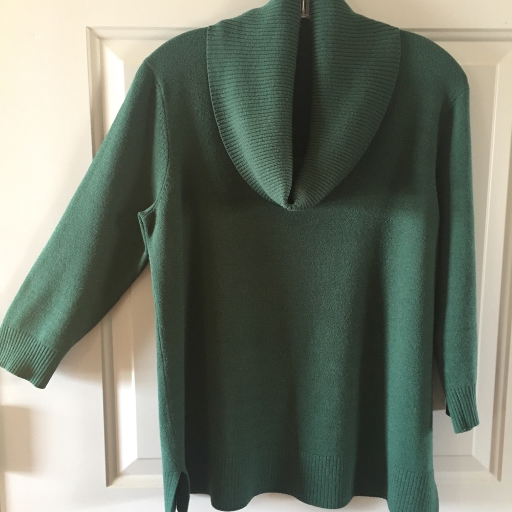 Cable & Gauge cowl neck sweater